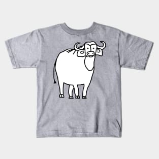 White Ox Minimal Animals Kids T-Shirt